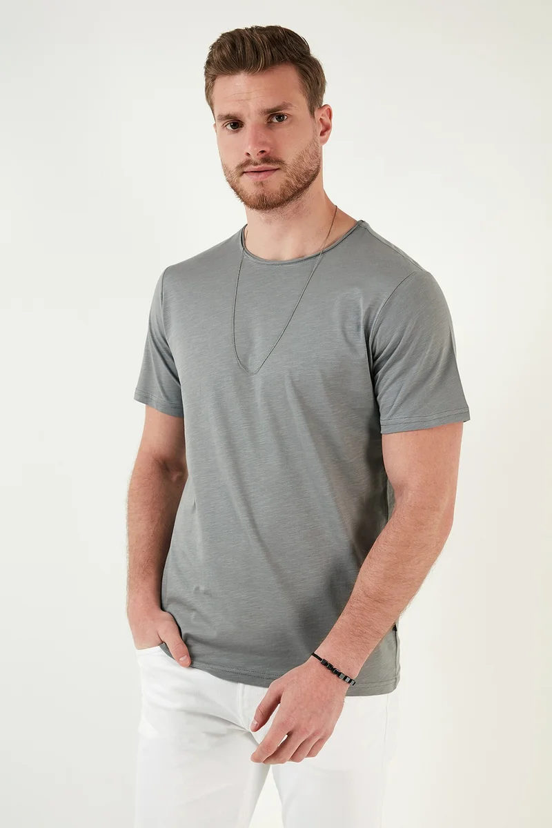 Buratti Cotton Slim Fit Crew Neck T Shirt Men's T Shirt 59020001