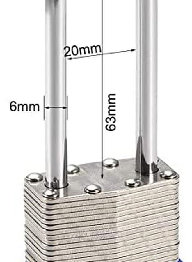 2 Pack 2 1 2 Inch Shackle Key Different Safety Padlock Steel Lock - Image 5