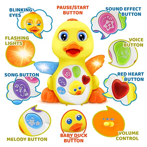 Stone and Clark Dancing Duck w/Lights and Music – Toddler Learning & Crawling Baby Toys – Baby Musical and Light up Toys for 1 Year Old Boy & Girl - Image 3