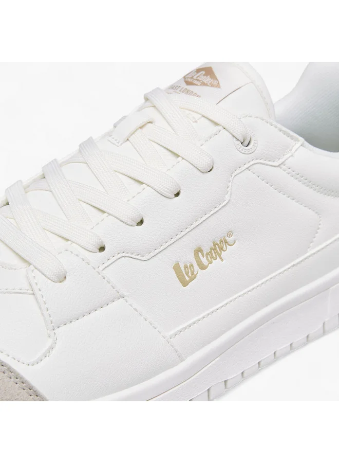 Lee Cooper Men's Panelled Sneakers with Lace-Up Closure