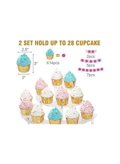 The Bros Acrylic Risers Display Stand, 3 Tier Clear Acrylic Cupcake Stand for Pop Figure, Half Moon Dessert Stand for Display Collections (1 Pack)  - Image 4