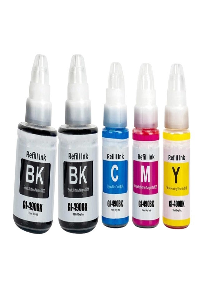 ANG Refill Ink for GI 790 GI 890 GI 990 | Compatible with Canon PIXMA G1000 G1010 G1100 G2000 G2010 G3010 G4000 Printers | Black 135ml & Color 70ml Bottles | High Yield Ink Tank Refill - Image 1