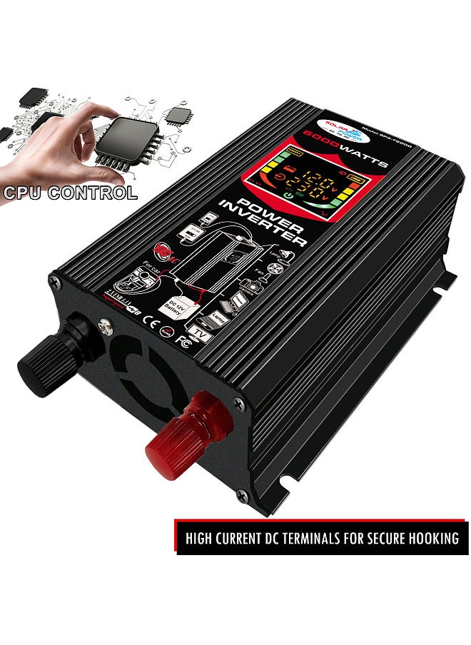 Generic Modified Sine Wave Inverter High Frequency 6000W Power Watt Power Inverter DC 12V to AC  110V Converter Car Power Charger Inverter  - Image 5