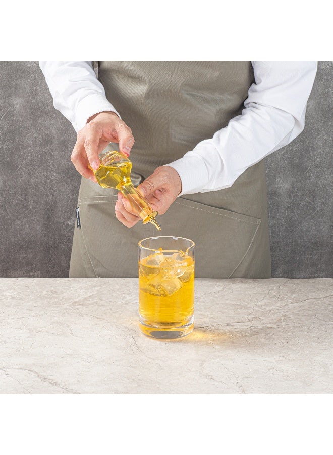 Restaurantware Bar Lux 3.5 Ounce Bitters Bottle, 1 Professional Grade Bitter Glass - With Gold-Plated Dasher Top, For Cocktails or Desserts, Clear Glass Dasher Bottle, Use At Homes or Bars - Image 5