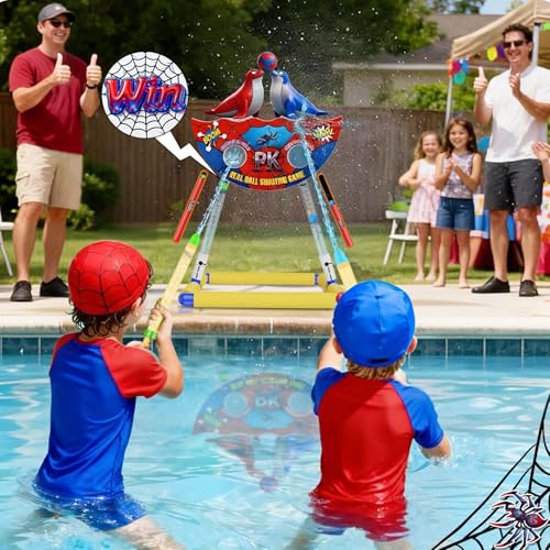 DX DA XIN Seal Ball Water Shooting Game for Kids Water Floating Shooting Target with 2 Blaster Squirt GunsBeach Party Outdoor Pool Summer Water Toys Gifts for 3 4 5 6 7 8 9 Years Old Boy Girls - Image 5