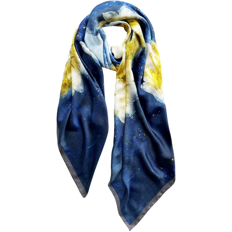 FONYVE Long Silk Like Scarf Lightweight Satin Scarves Large Sunscreen Shawl Wrap for Women - Image 1