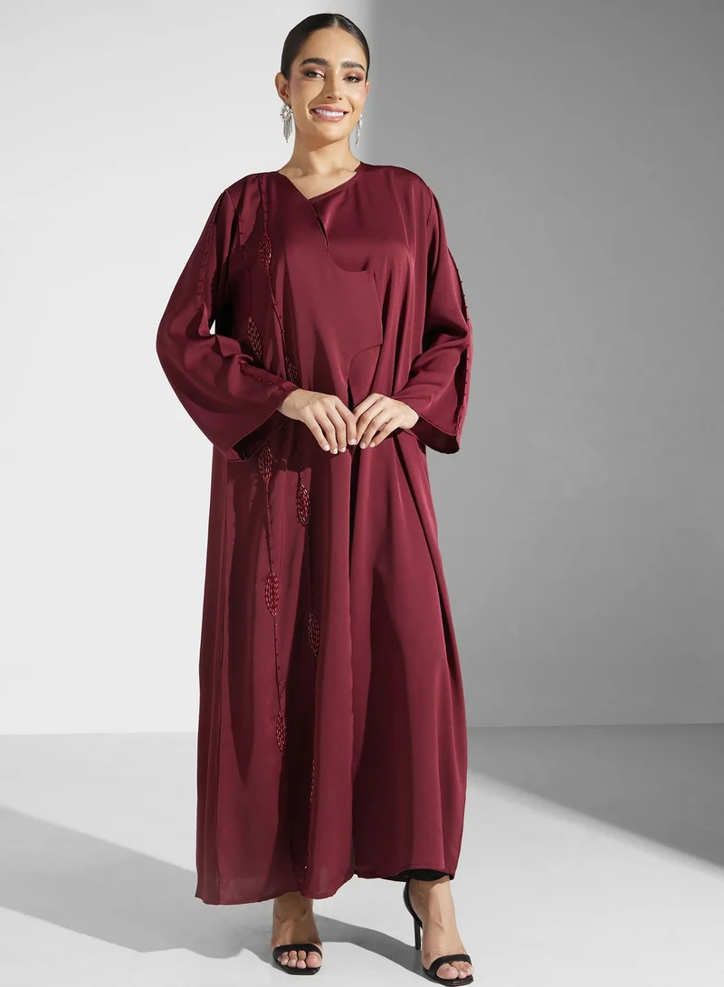 Khizana Embellished Detail Abaya