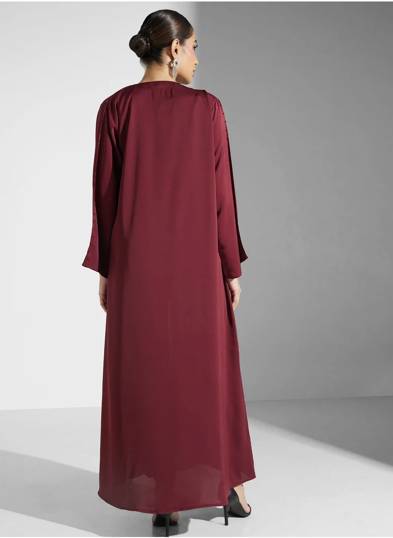 Khizana Embellished Detail Abaya