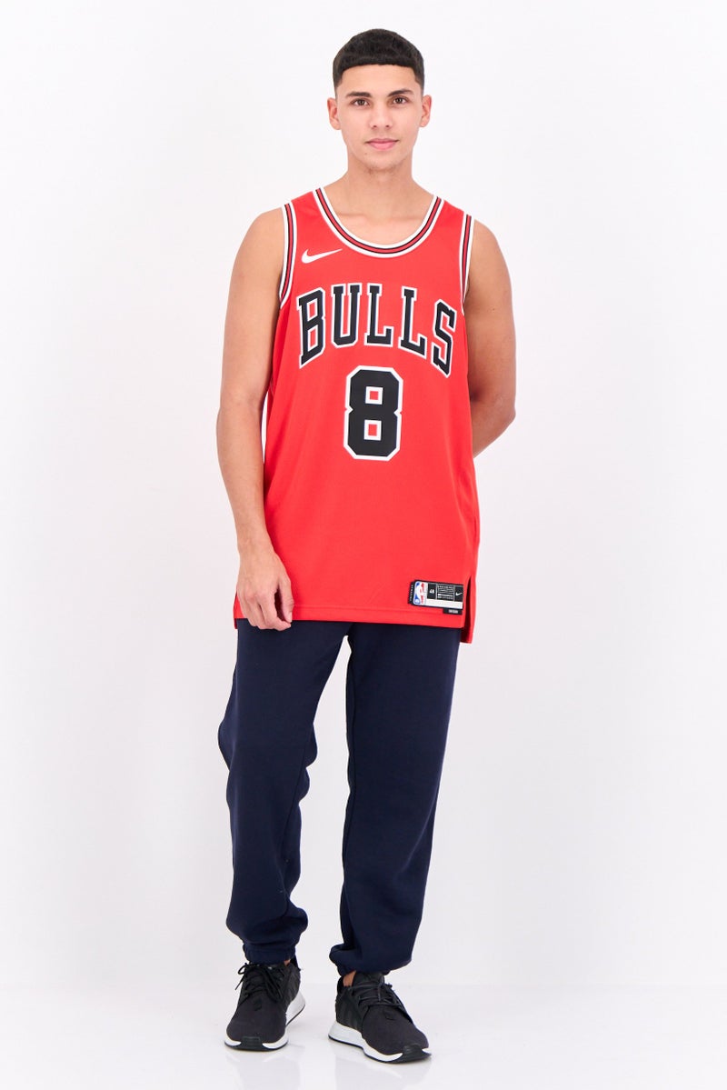 Nike Nike x NBA Men Dri Fit Chicago Bulls Basketball Jersey, Red  - Image 4
