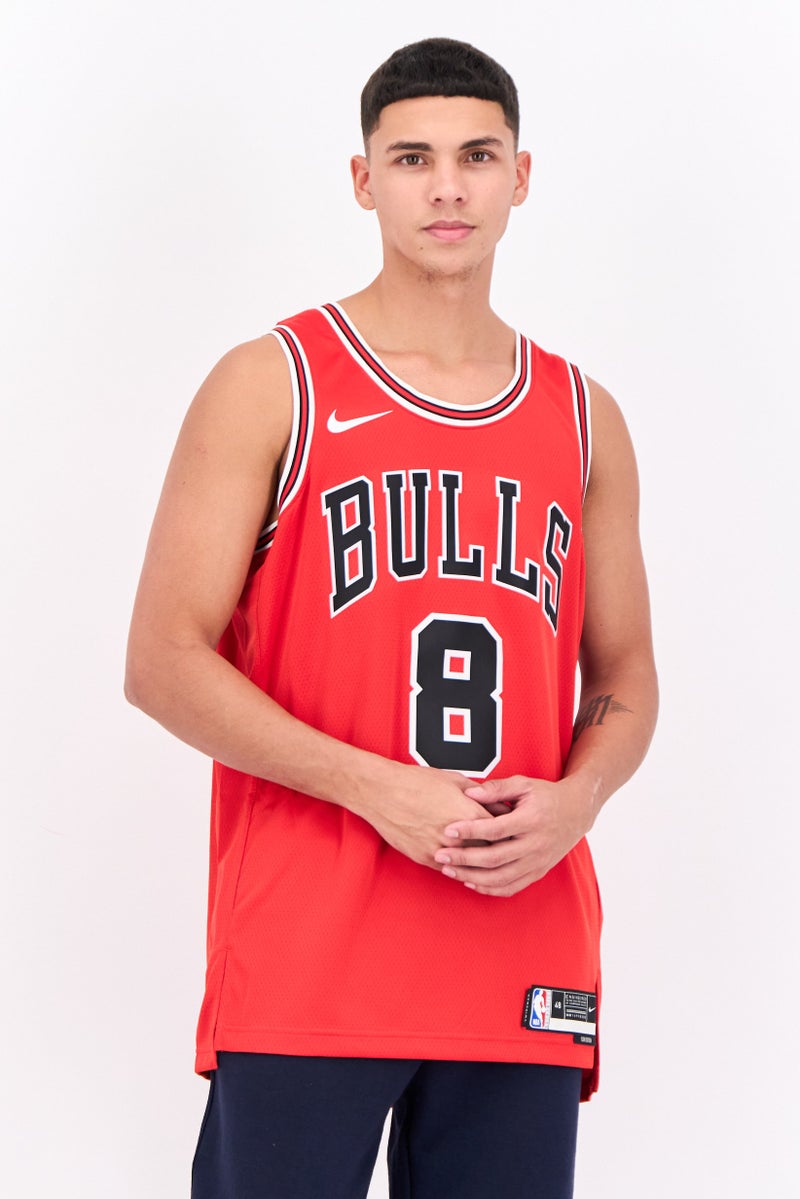 Nike Nike x NBA Men Dri Fit Chicago Bulls Basketball Jersey, Red  - Image 1