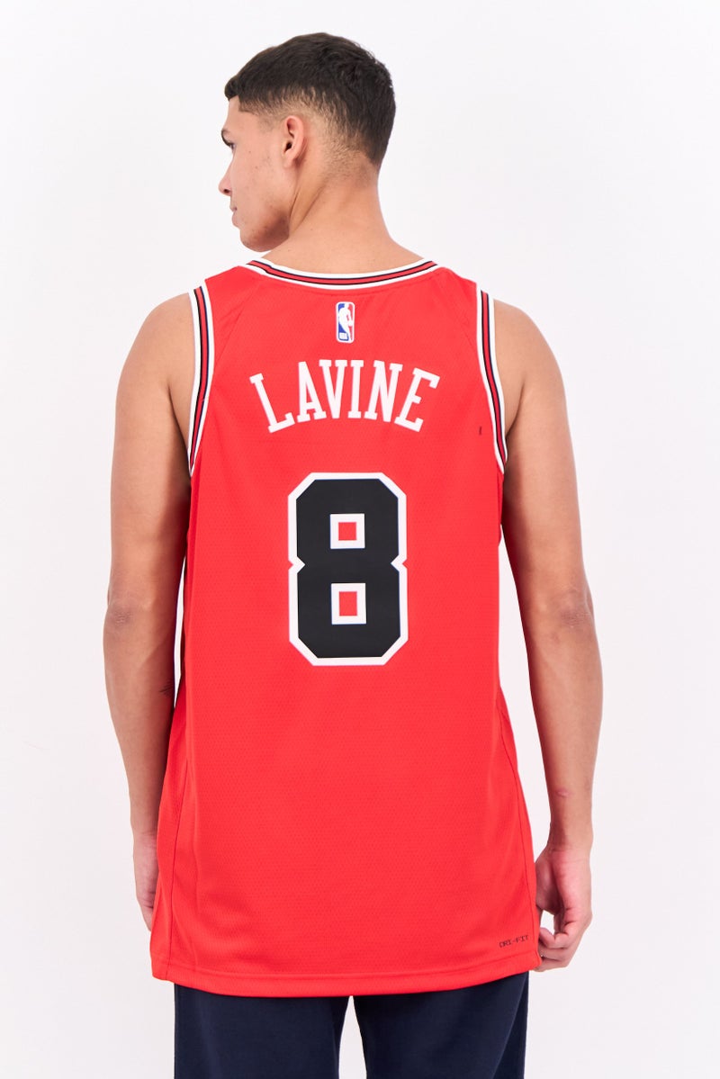 Nike Nike x NBA Men Dri Fit Chicago Bulls Basketball Jersey, Red  - Image 3