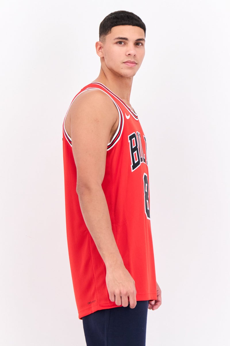 Nike Nike x NBA Men Dri Fit Chicago Bulls Basketball Jersey, Red  - Image 2