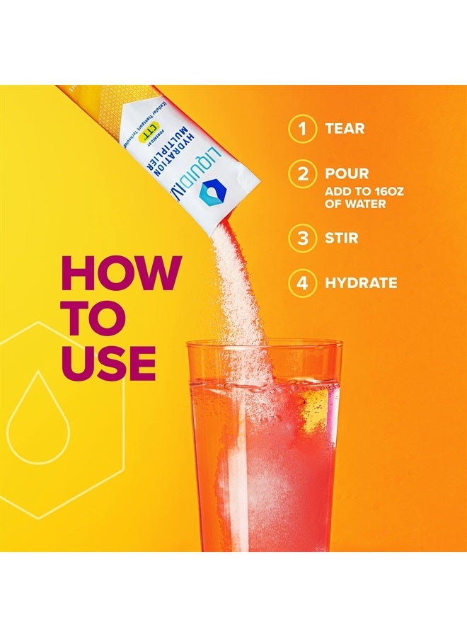 Liquid I.V. ® مضاعف الترطيب® + دعم المناعة - توت بري - عبوات مسحوق الترطيب | خليط مشروب مسحوق الإلكتروليت | أعواد فردية مريحة | غير معدلة وراثيًا | 1 عبوة (14 حصة) - Image 4