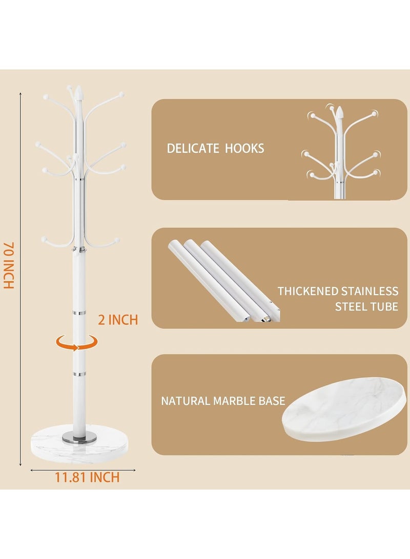 DubaiGallery Coat Stands Coat Racks Large Hanger with Shoe Rack Standing Metal Coat Rack Hat Hanger Multiple Hooks Space Saving Umbrella Tree Stand Coat Umbrella Stand hat Shoe Rack Metal - Image 3