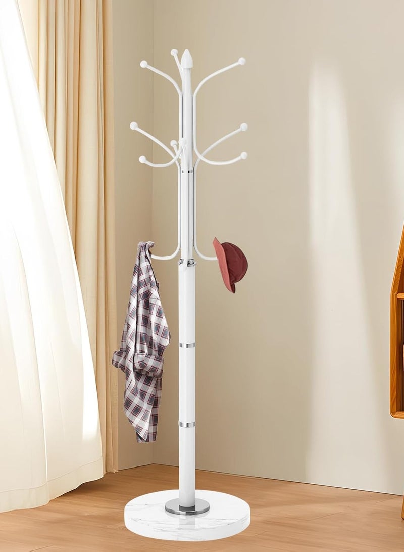 DubaiGallery Coat Stands Coat Racks Large Hanger with Shoe Rack Standing Metal Coat Rack Hat Hanger Multiple Hooks Space Saving Umbrella Tree Stand Coat Umbrella Stand hat Shoe Rack Metal - Image 2