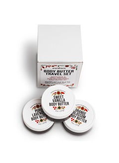 Travel Size Body Butter Set wOrange Blossom Lavender  Sweet Vanilla Body Creams  TSA Approved Travel Size Products Mini Purse Essentials Items Women  Travel Lotion 3x2oz Jars