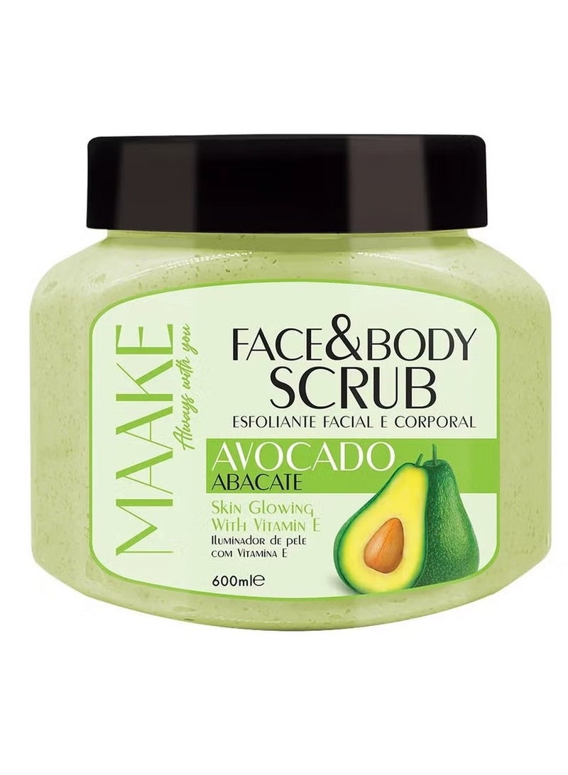 Avocado Skin Glowing Face & Body Scrub 600ml