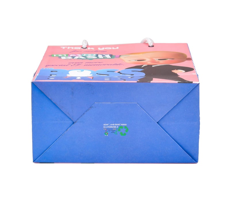 PPJ ® - HAPPY BIRTHDAY THANK YOU BABY BASH (BOSS BABY THEME) PARTY (10 Pcs.) PAPER CARRY BAGS, 10 Inch X 8 Inch X 4 Inch RETURN GIFT/ HAPPY BIRTHDAY/ RETURN GIFTS (Pack of 10) - Image 4