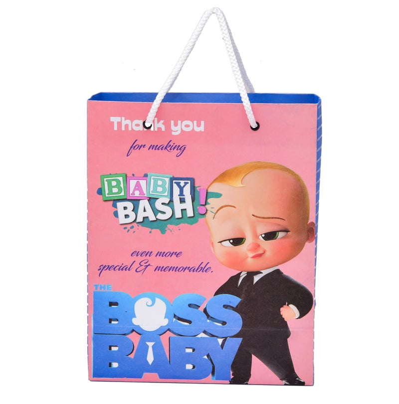 PPJ ® - HAPPY BIRTHDAY THANK YOU BABY BASH (BOSS BABY THEME) PARTY (10 Pcs.) PAPER CARRY BAGS, 10 Inch X 8 Inch X 4 Inch RETURN GIFT/ HAPPY BIRTHDAY/ RETURN GIFTS (Pack of 10) - Image 2