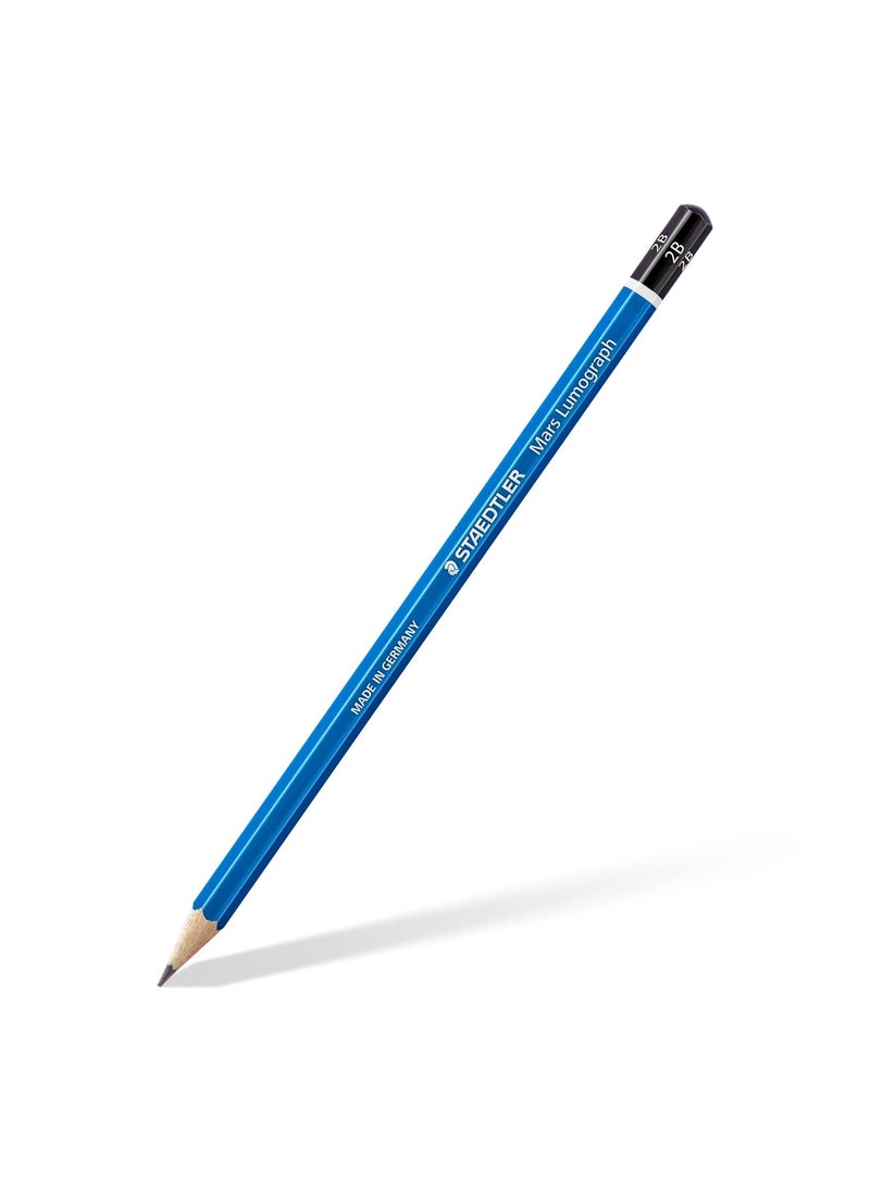 STAEDTLER Staedtler Mars Lumograph 2B Pencil Pack Of 12Black  - Image 2