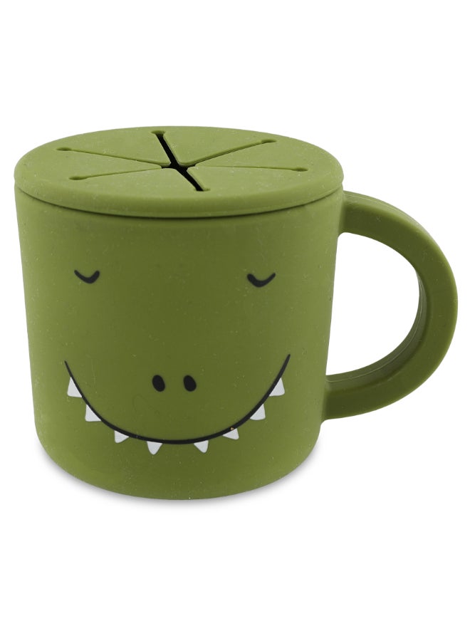 Trixie Silicone Snack Cup With Handle - Mr. Dino - Image 1