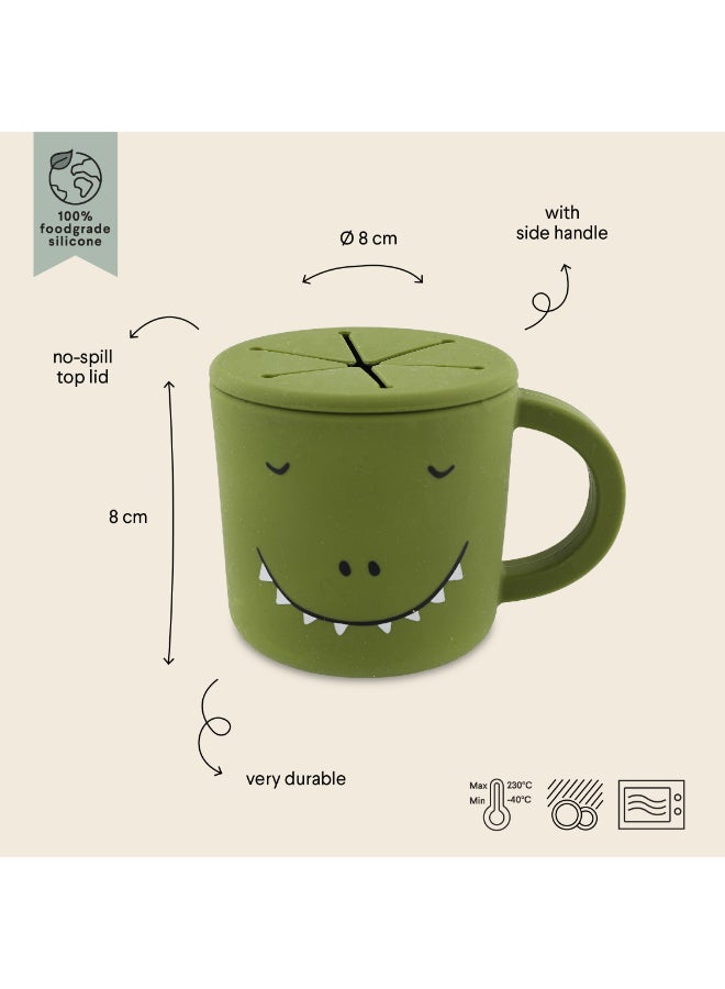 Trixie Silicone Snack Cup With Handle - Mr. Dino - Image 2