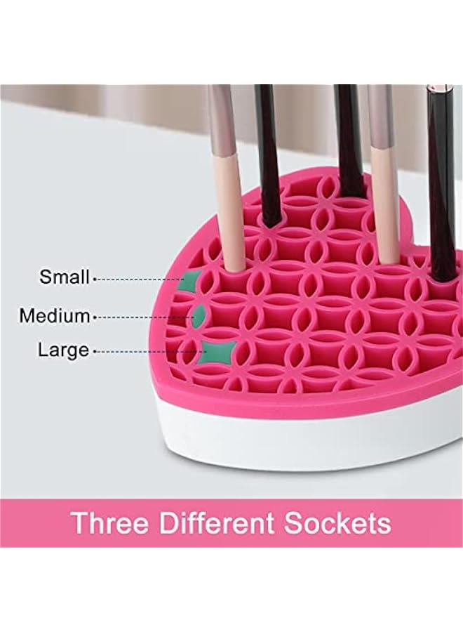 Arabest Silicone Makeup Brush Holder, Cosmetic Organizer, Pen Holder for Desk, Pencil Case, Sewing Tool, Beauty Tool, Brushes, Scissors, Toothbrush Holders (Blue)  - Image 5