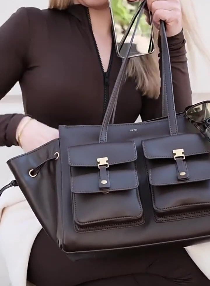 JW PEI Pocket Bag - Handheld Tote for Ladies - Large Capacity - Shoulder Bag - Premium Quality - Image 3