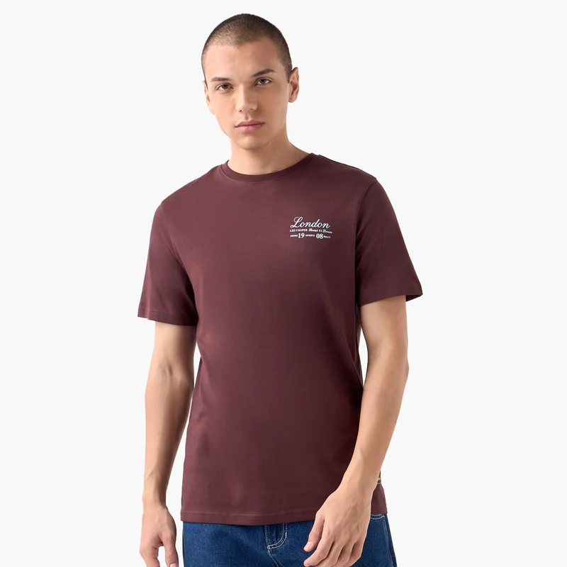 Lee Cooper Lee Cooper Typographic Print Crew Neck T-shirt