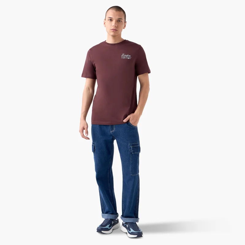 Lee Cooper Lee Cooper Typographic Print Crew Neck T-shirt