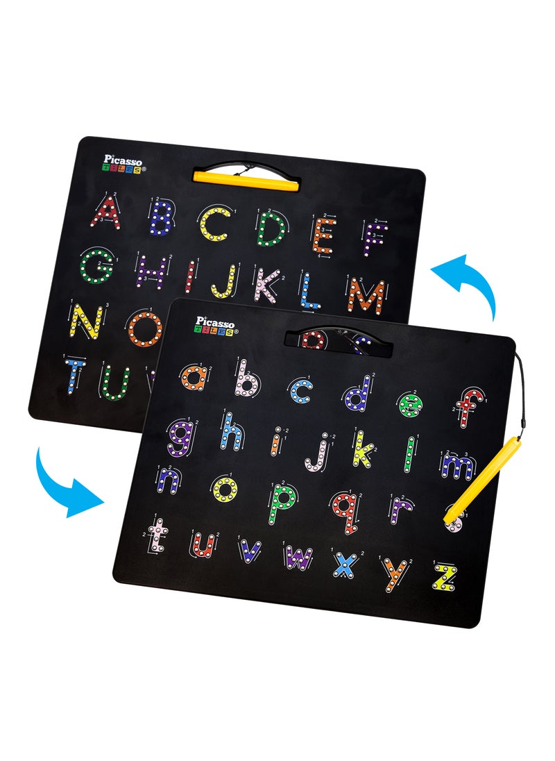 Picasso - Double-Sided Magnetic Drawing Board with Upper & Lower Case Letters (10X12 Inch) – Interactive Learning Toy for Kids, Enhances Writing, Reading & Creativity