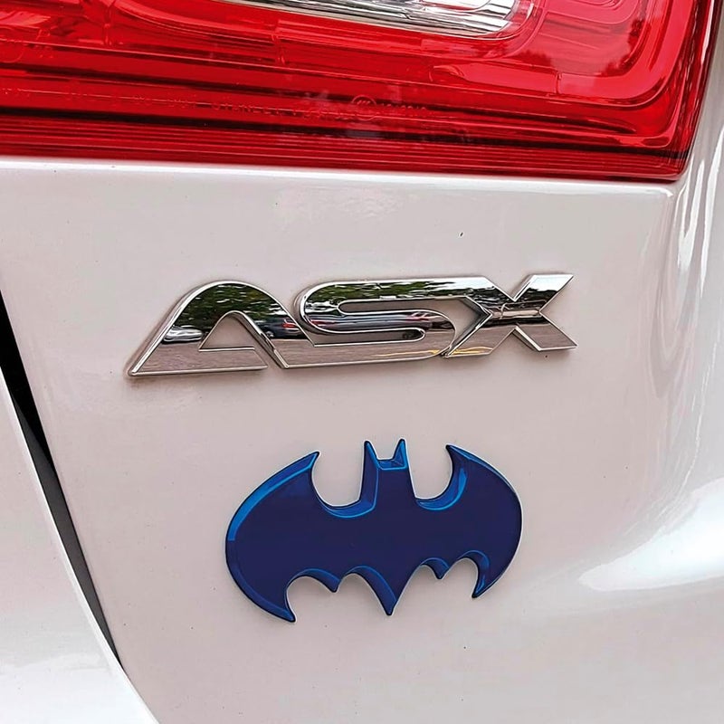 Fan Emblems Batman Car Emblem - 1989 Batwing Batarang Symbol 3D Auto Badge - COLOR: Blue Chrome - SIZE: 3.8 x 1.8 x 0.2 inches - Officially Licensed DC Car Accessories - Image 4