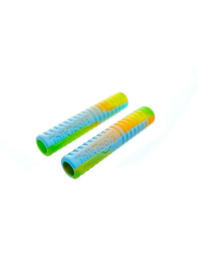 Talktools Chewzies Chewable Medical Grade Platinum Silicone 3 Colors, 3 Textures (Tie Dye, Bumpy)