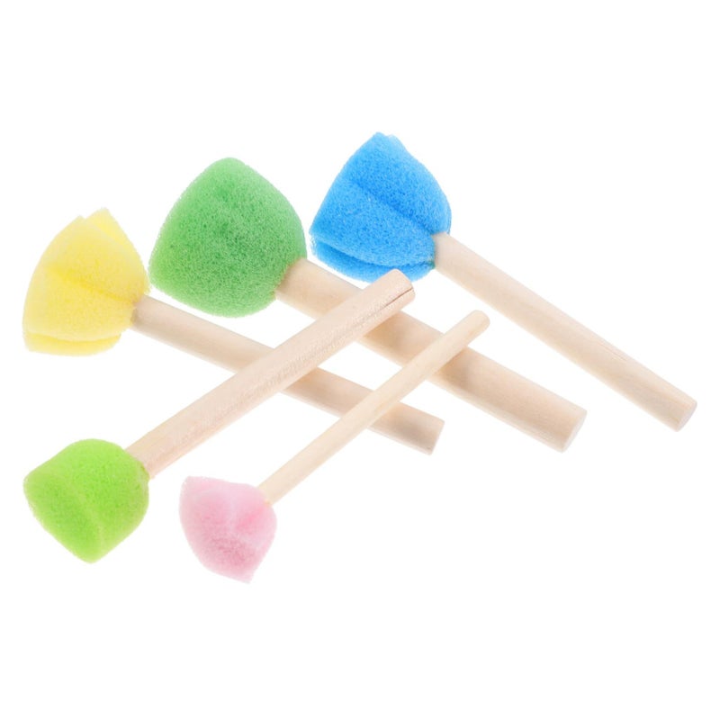 5 Pcs Kids Painting Sponge Brush Set Multi Functional Early Education Art Tools For School Party And Creative Craft - Image 2