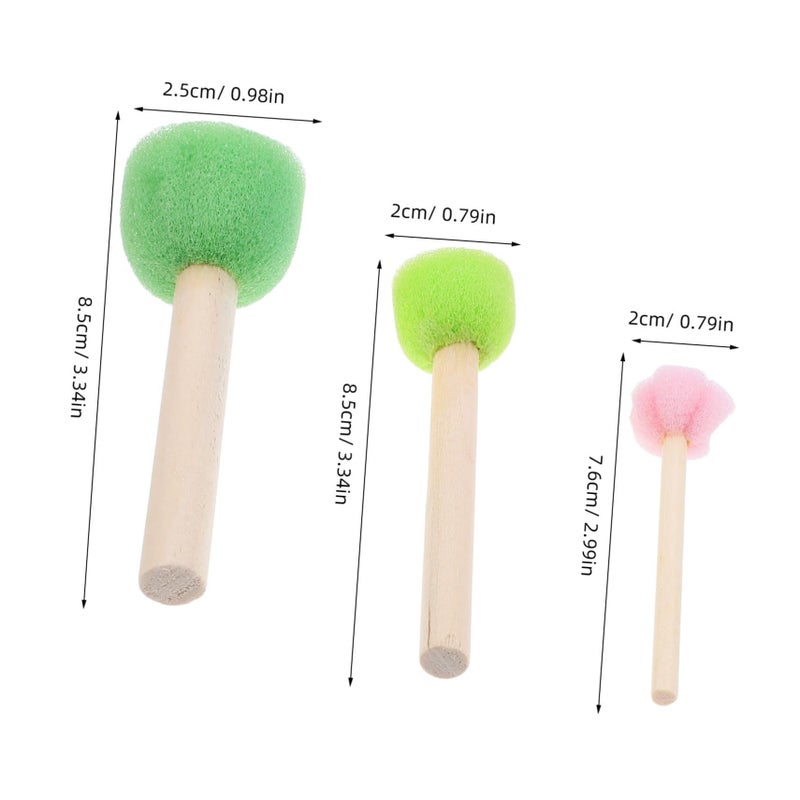 5 Pcs Kids Painting Sponge Brush Set Multi Functional Early Education Art Tools For School Party And Creative Craft - Image 3