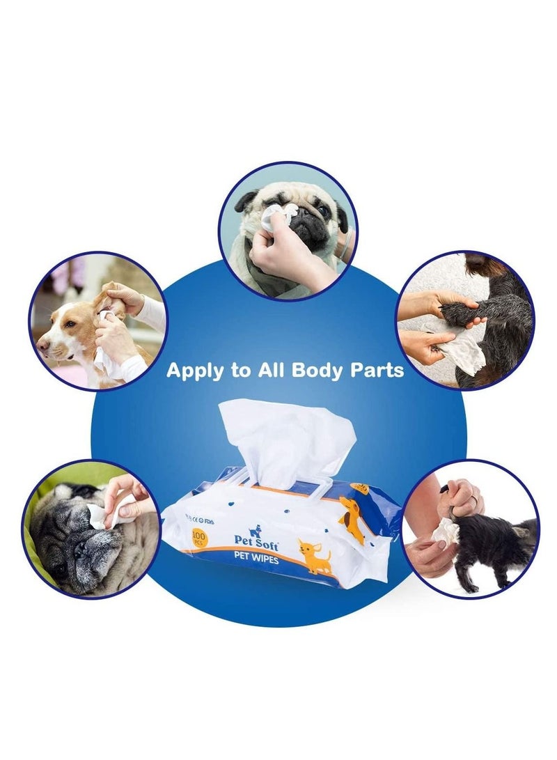 Pet Soft Pet Wipes For Cute Pets Like Cats And Dogs With Apple Scent And 100 Pcs Per Pack - Image 4