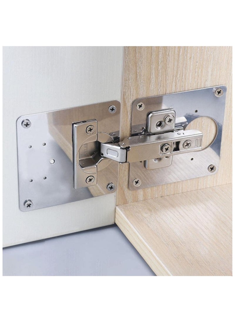 Generic Cabinet Door Hinge Repair Plate,Kitchen Cupboard Door Hinge Repair Kit,Hinge Repair Brackets Kit Includes Fixing Screws,for Wood,Furniture,Shelves,Cabinet (1set)  - Image 3
