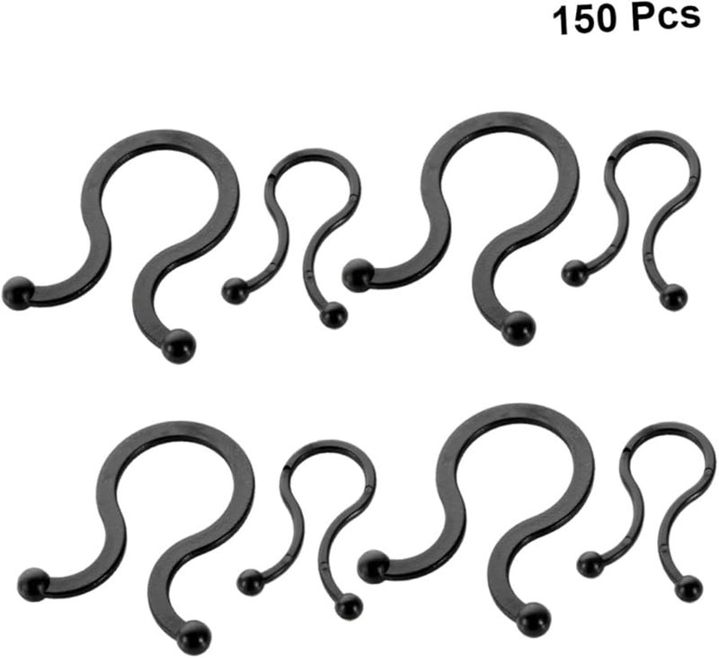 STOBOK 150 قطعة من لفافات الكابلات السوداء المنظمة للأسلاك الكهربائية لأجهزة الكمبيوتر في المنزل والمكتب - Image 3