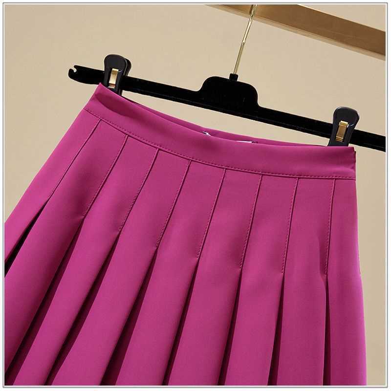 تنورة قصيرة مطوية بفواكه التنين عالية الخصر على شكل حرف A تنورة نحيفة ملابس أطفال قماش تنورة - Image 3