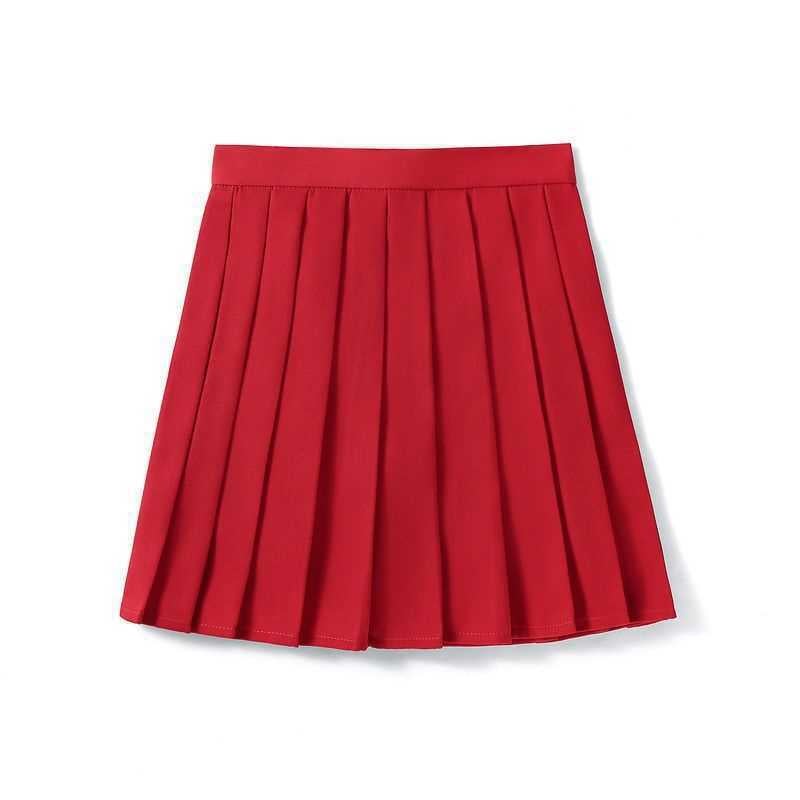 تنورة قصيرة مطوية بفواكه التنين عالية الخصر على شكل حرف A تنورة نحيفة ملابس أطفال قماش تنورة - Image 1