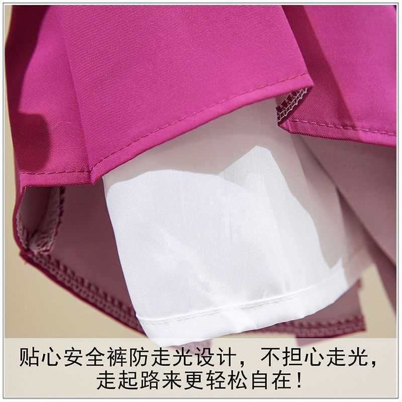 تنورة قصيرة مطوية بفواكه التنين عالية الخصر على شكل حرف A تنورة نحيفة ملابس أطفال قماش تنورة - Image 5