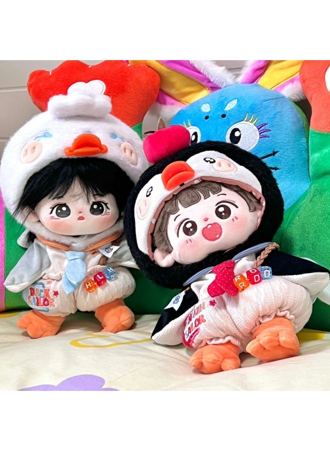 Cosmic Store Goose Goose Navigator Duck Duck Surveyor 20cm Cotton Doll Coat Clove Wind Animal Doll Coat-Specifications:20cm-Color:Goose And Goose Navigator (with Hood Set)