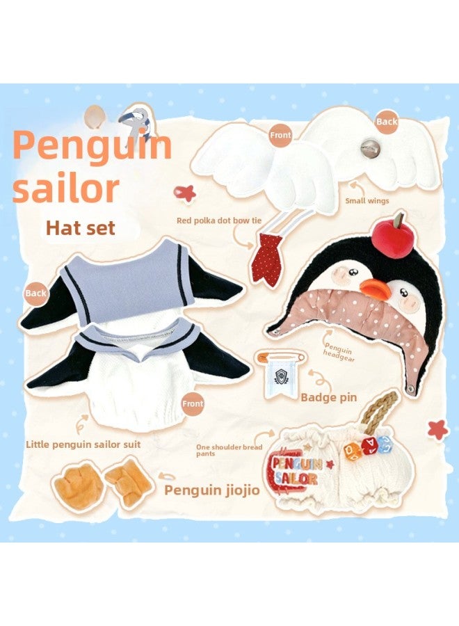 Cosmic Store Goose Goose Navigator Duck Duck Surveyor 20cm Cotton Doll Coat Clove Wind Animal Doll Coat-Specifications:20cm-Color:Goose And Goose Navigator (with Hood Set)