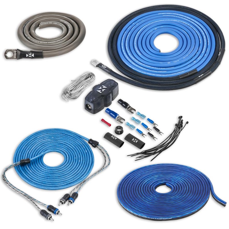 NVX True 4 Gauge AWG 100% OFC Complete Amplifier Wiring Kit with 2-Channel RCA Cable - XKIT42 - Image 1