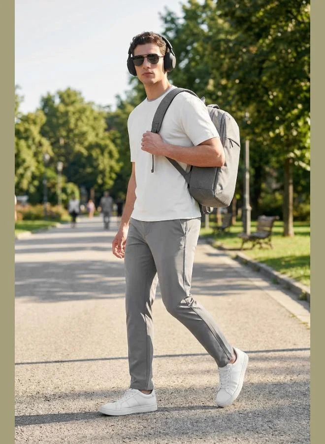 Buratti Buratti Slim Fit Regular Waist Tapered Leg Trousers Men's Pants 6843660