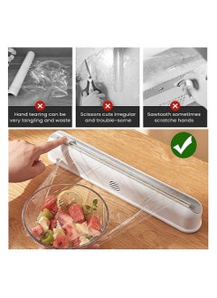 Y&D Cling Film Dispenser with Cutter Reusable Plastic Food Wrap for Film, Tin Foil, Kitchen Wall-Mounted Storage and Cutting Box, With 1 Box of  - Image 2