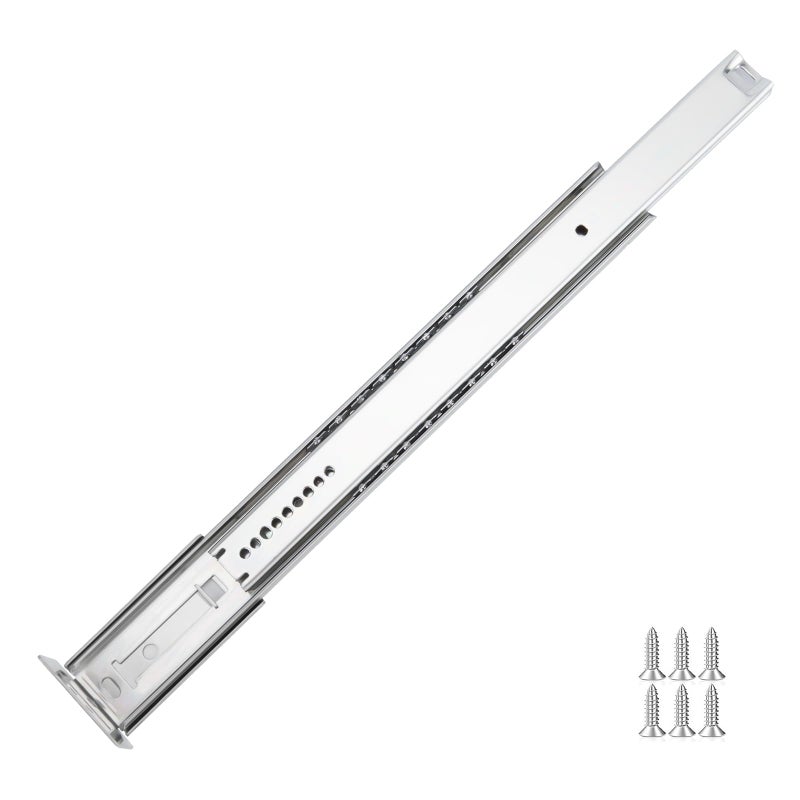 LONTAN 1 Pcs Center Mount Drawer Slides Bottom Mount for Cabinet and Dresser 14 Inch Heavy Duty Drawer Rails 9.74" Extension Glide Track - Image 1