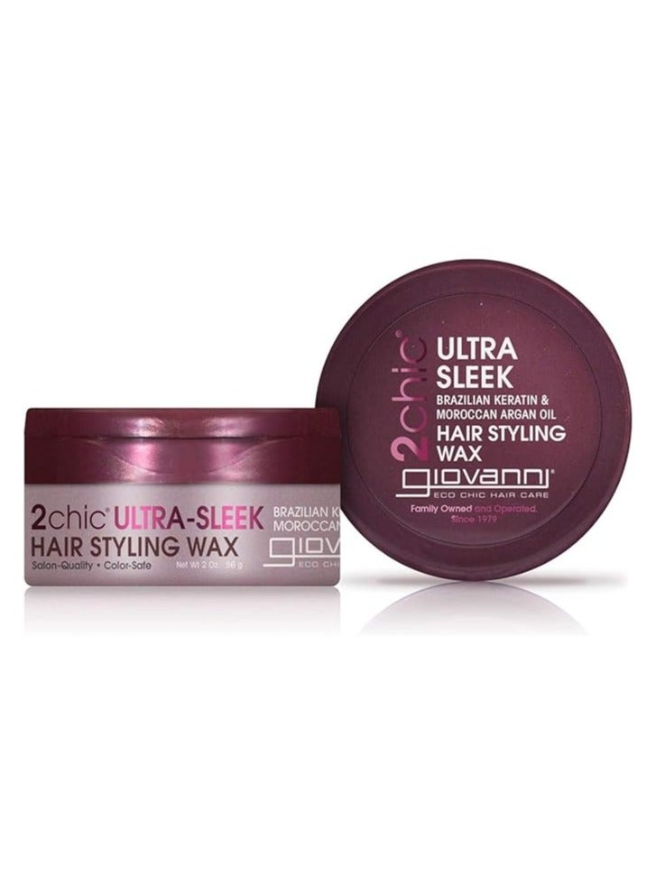GIOVANNI 2CHIC GIOV 2CHIC KERATIN&ARGAN ULTRA-SLEEK HAIR STYLING WAX:18442 - Image 1