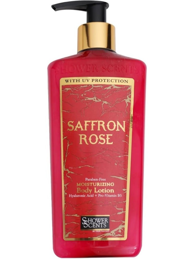 Shower Scents Saffron Rose  moisturizing body lotion 312ml - Image 1
