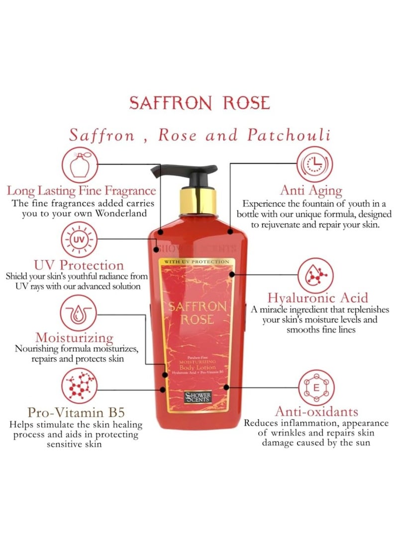 Shower Scents Saffron Rose  moisturizing body lotion 312ml - Image 4